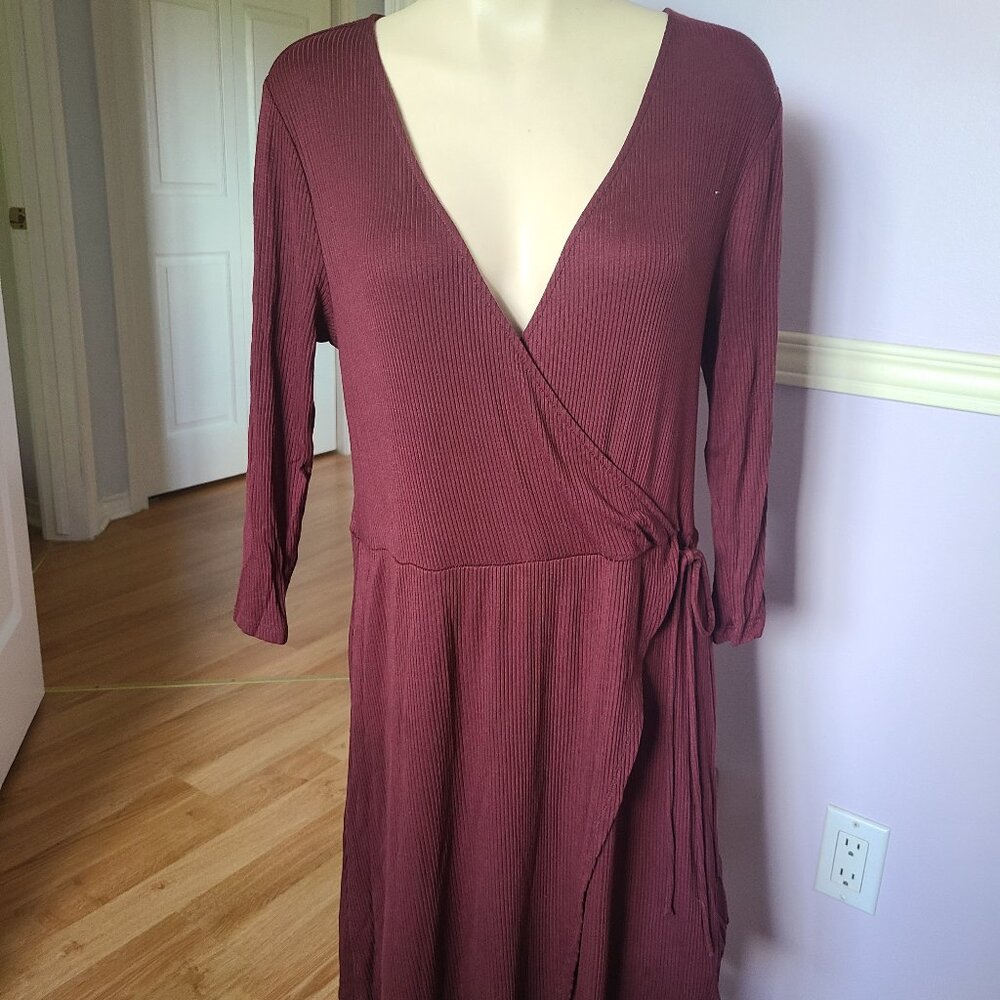 Forever 21+ Red Ribbed Dress
